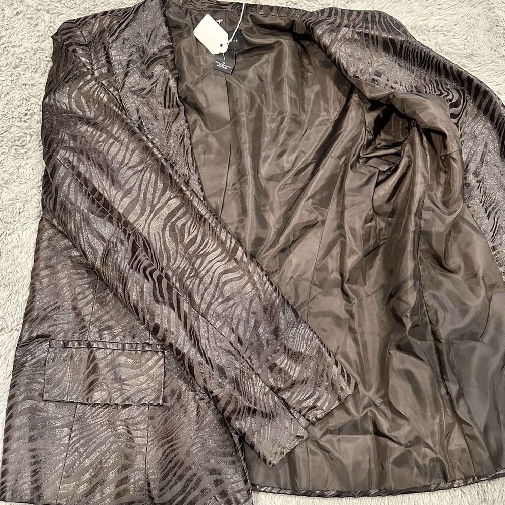 Stylish Zebra Print Blazer